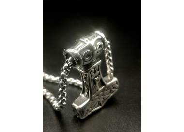 Collier marteau de Thor Celtique couleur argent en acier inoxydable 316L
