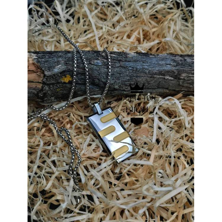 Collier Origine pour homme avec son pendentif en acier inoxydable 316L