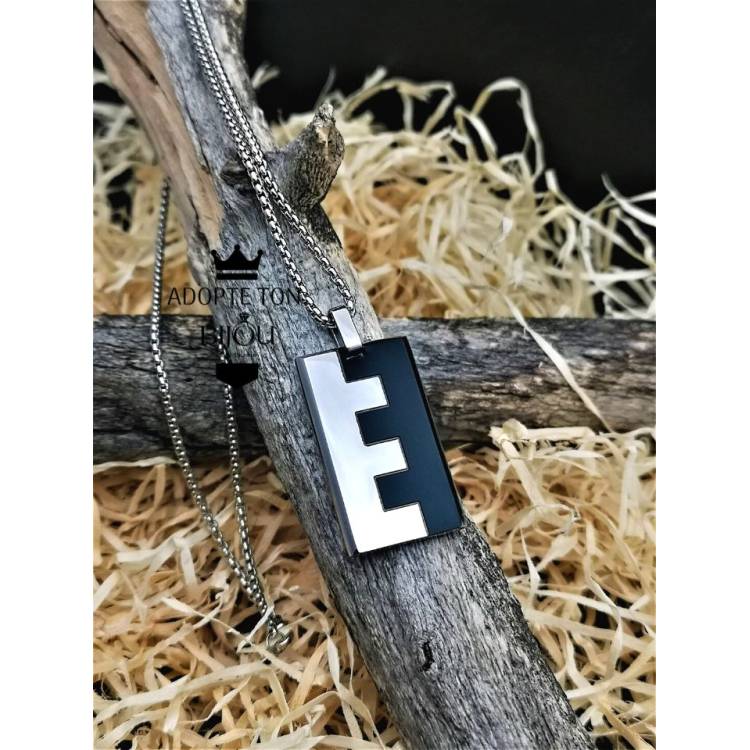 Collier Presta pour homme avec son pendentif en acier inoxydable 316L