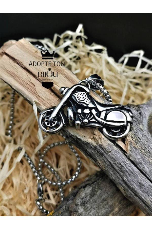 Collier Homme Chaîne Cuban Maillon Trottoir 24 Pouces (4mm) - Acier Inoxydable Doré, Style Motard