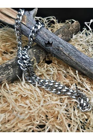 Chaine tendance viril Hecate en acier inoxydable 316L couleur argent pour homme