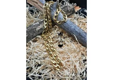 Chaine tendance viril Helios en acier inoxydable 316L couleur or pour homme