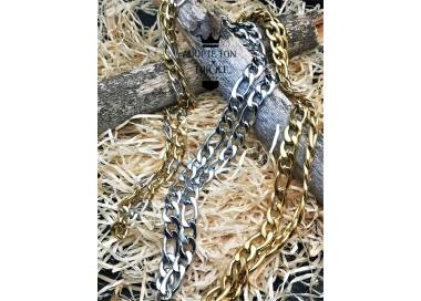 Chaine tendance viril Helios en acier inoxydable 316L couleur or pour homme