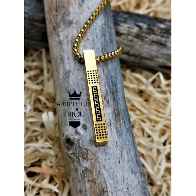 Collier et pendentif Viking Sigrid couleur or en acier inoxydable