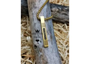 Collier et pendentif Viking Sigrid couleur or en acier inoxydable