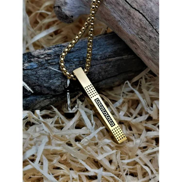 Collier et pendentif Viking Sigrid couleur or en acier inoxydable