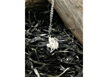 Collier tendance papillon Dose couleur argent en acier inoxydable 316L pour femme