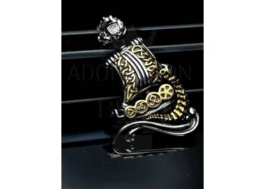 Collier viking bateau Drakkar en acier inoxydable