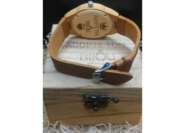 Montre en bois Kamasutra création artisanale pour homme et femme