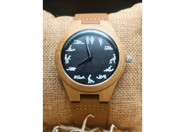 Montre en bois Kamasutra création artisanale pour homme et femme