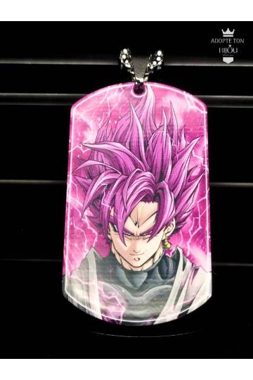 Collier Goku Black super saiyan rosé en acier inoxydable