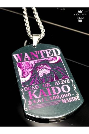 Collier Kaido One Piece en acier inoxydable