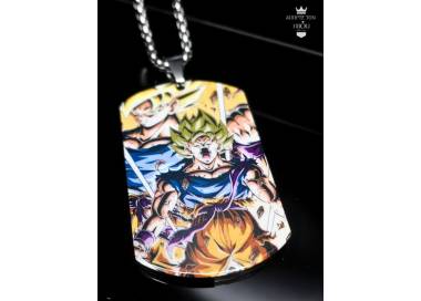 Collier Dragon Ball Son Goku Super Saiyen en acier inoxydable
