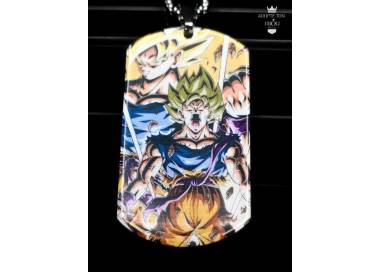 Collier Dragon Ball Son Goku Super Saiyen en acier inoxydable