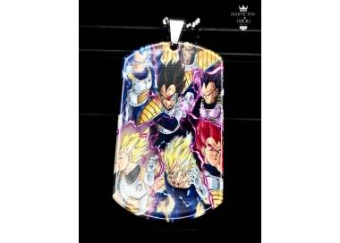Collier Dragon Ball Z Vegeta transformation en acier inoxydable