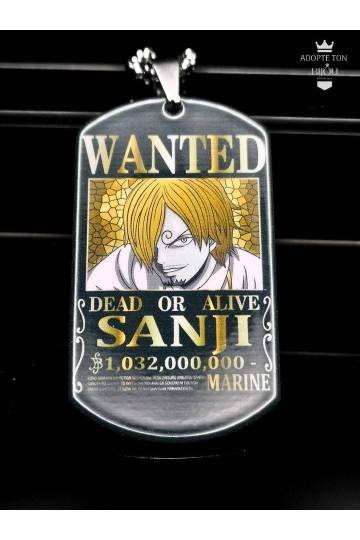 Collier Sanji Vinsmoke One Piece en acier inoxydable
