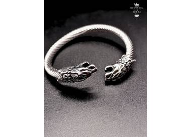 Bracelet Viking Fenrir pour Homme en acier inoxydable