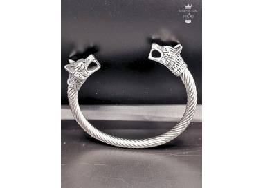 Bracelet viking Fenrir scandinave en acier inoxydable