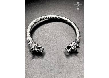 Bracelet viking Fenrir scandinave en acier inoxydable