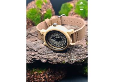 Montre en bois spirituelle sorcière arbre de vie