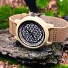 Montre en bois spirituelle fleur de vie accessoire de mode
