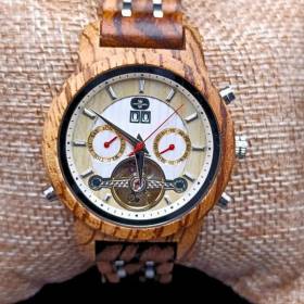 Montre en bois création unique ATB automatique mixte fabrication artisanale