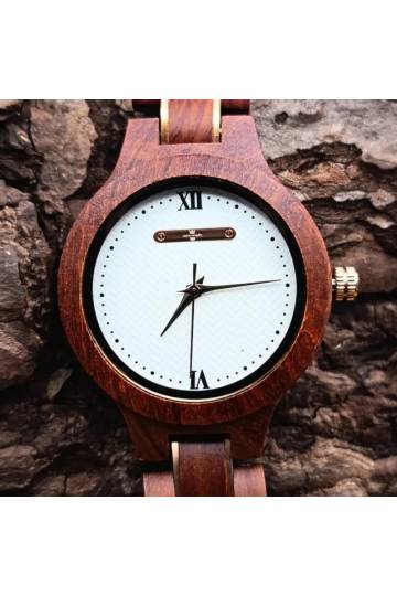 Montre en bois artisanale Papillon pour femme