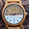 Montre en bois artisanale en bois Freeman blanche pour homme