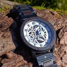 Montre en bois artisanale automatique Amour Ouf bijou tendance