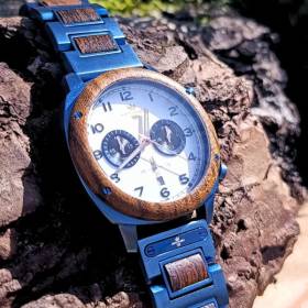 Montre en bois d'ébène | Le Chrono en 4 temps bijou à la mode