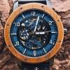 montre en bois automatique écorce brut
