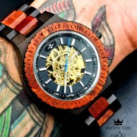 Montre en bois automatique L'horloger de la forêt accessoire de mode