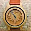 Montre en bois sauvage de la tête d'élan - homme/femme bijou tendance
