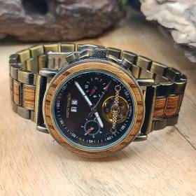 Montre en bois automatique vintage - le chic d'antan horlogerie de luxe