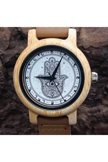 montre en bois de protection fatma