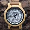 montre en bois bouddha spirituelle