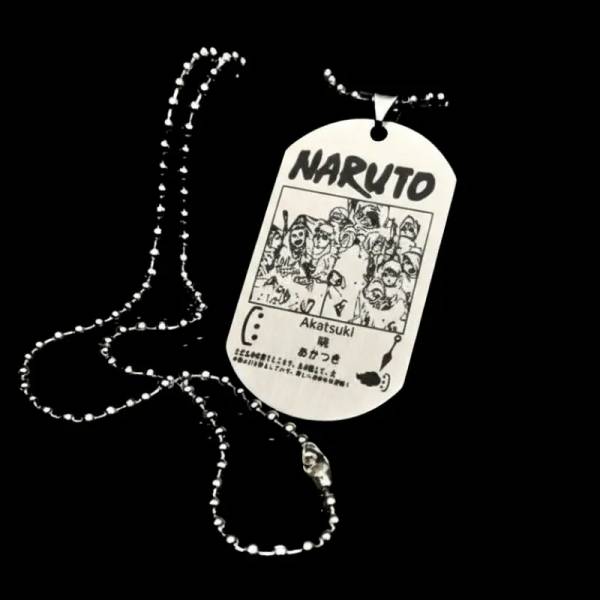 Collier manga akatsuki organisation criminelle avec sa chaine en bille
