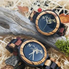Montre en bois duo Cerf & Biche – Édition Limitée 🇫🇷 spéciale saint valentin