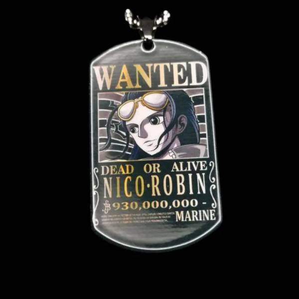 Collier manga wanted Nico Robin one piece - édition Pirate 🇫🇷