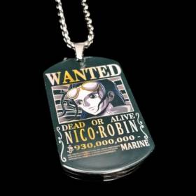 Collier manga wanted Nico Robin one piece - édition Pirate avec sa chaine.