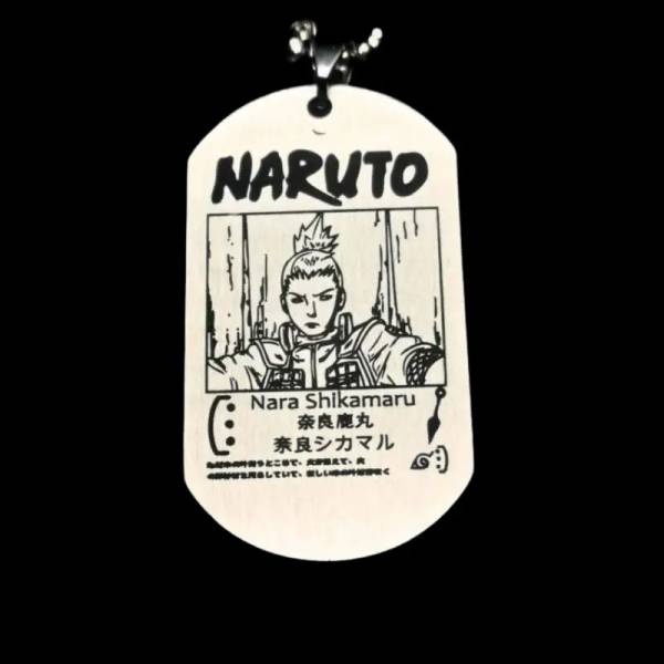 Collier manga Naruto Shikamaru Nara 🇫🇷 coté face