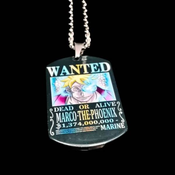 Collier manga One Piece Marco le Phénix 🇫🇷 de profil